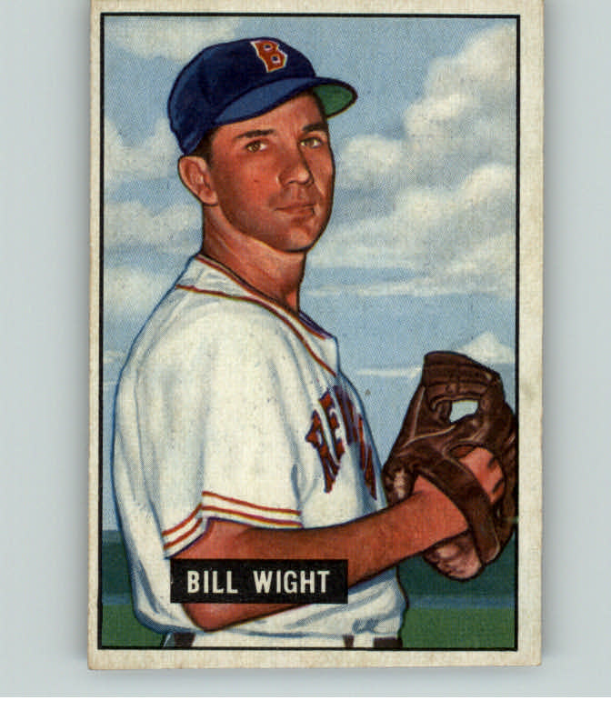 1951 Bowman Baseball #164 Bill Wight Red Sox EX-MT 348268