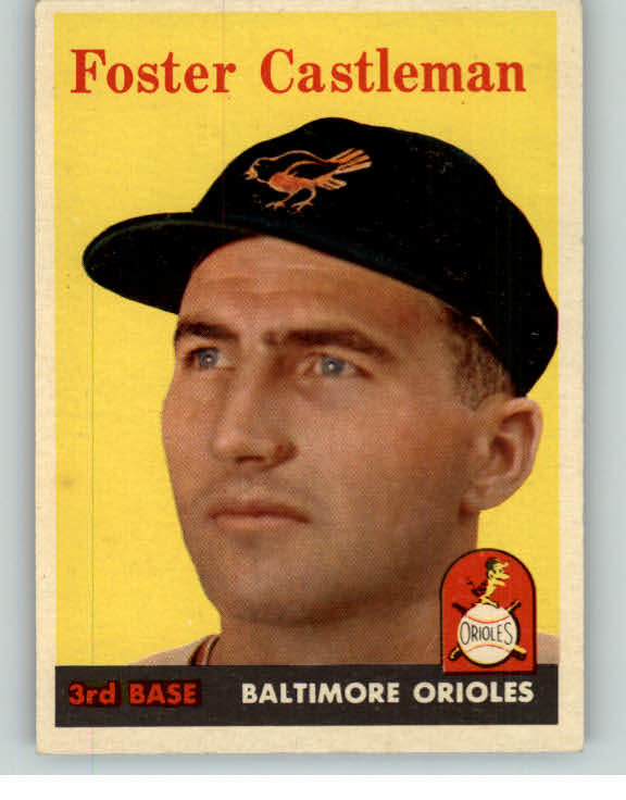 1958 Topps Baseball #416 Foster Castleman Orioles EX-MT 349516