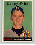 1958 Topps Baseball #247 Casey Wise Braves EX 349677