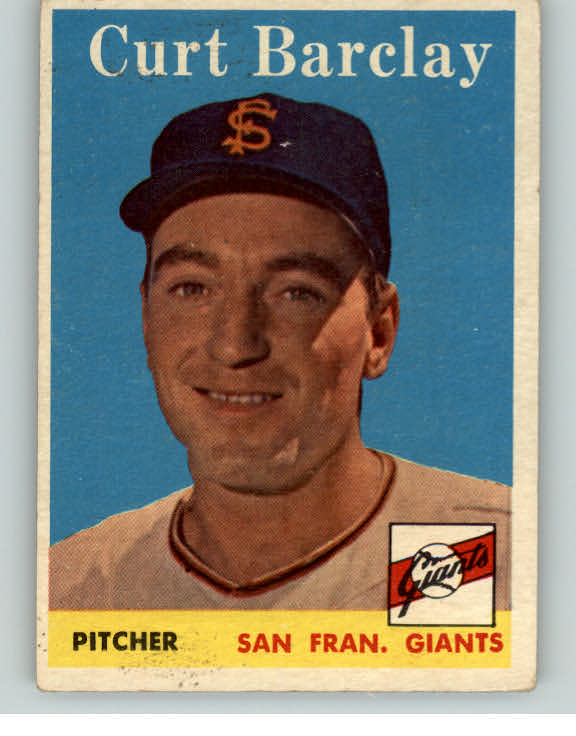 1958 Topps Baseball #021 Curt Barclay Giants VG-EX 349834