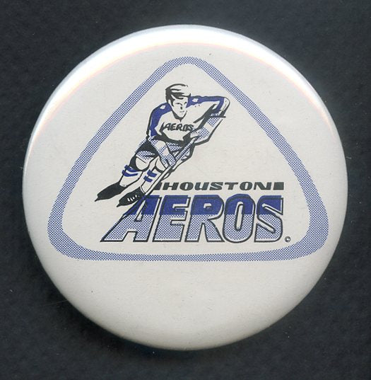 1973-74 WHA Hockey Buttons Houston Aeros EX-MT 350128