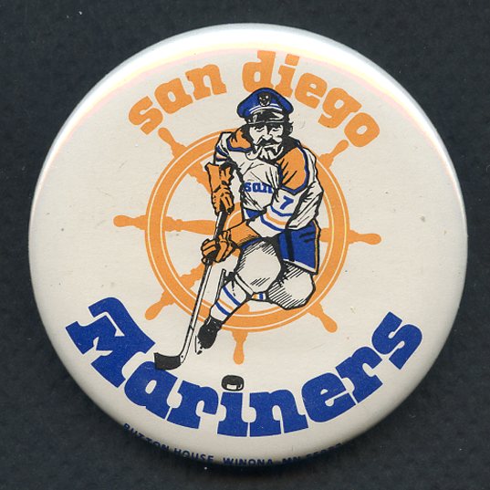 1973-74 WHA Hockey Buttons San Diego Mariners EX-MT 350139