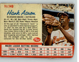 1962 Post #149 Hank Aaron Braves VG 350998