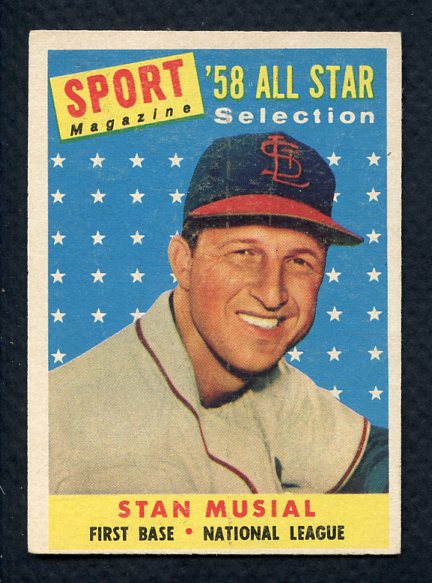 1958 Topps Baseball #476 Stan Musial A.S. Cardinals EX-MT 351678