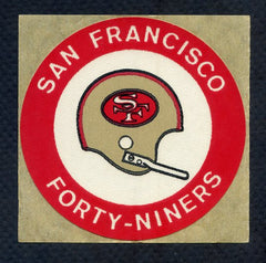 1970-71 Chiquita NFL Logo Stickers San Francisco 49ers 353490