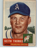 1953 Topps Baseball #129 Keith Thomas A's VG-EX 359271