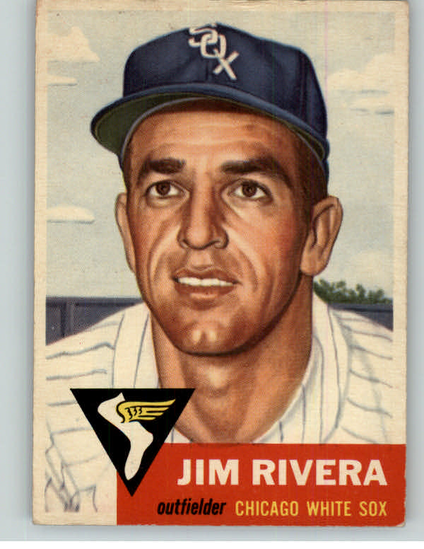 1953 Topps Baseball #156 Jim Rivera White Sox EX 359318