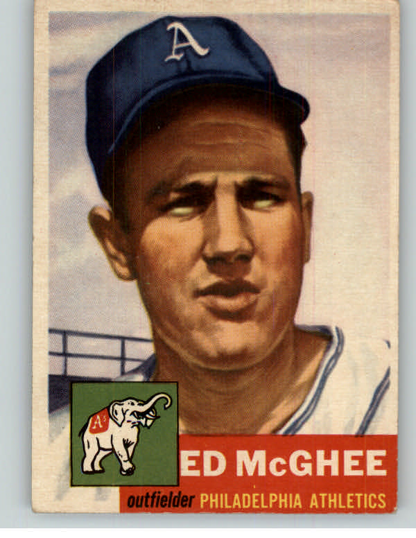 1953 Topps Baseball #195 Ed McGhee A's VG-EX 359375