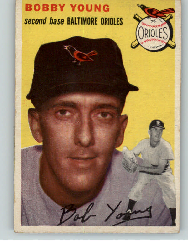 1954 Topps Baseball #008 Bobby Young Orioles EX-MT 359997