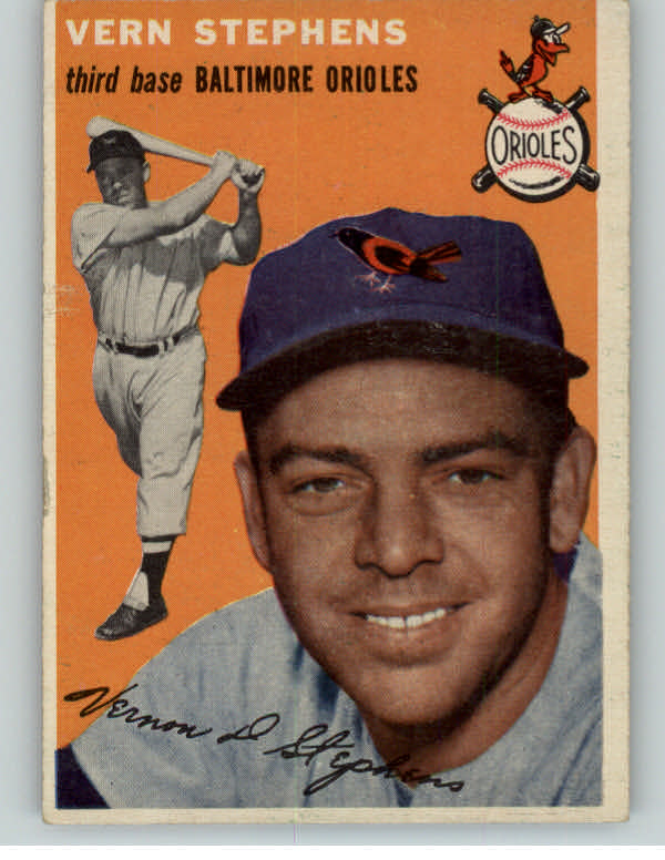 1954 Topps Baseball #054 Vern Stephens Orioles EX-MT 360162