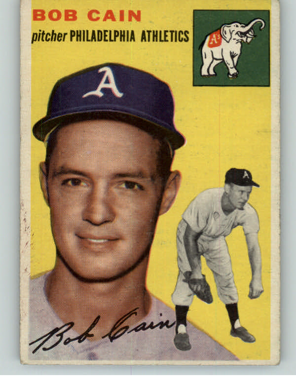1954 Topps Baseball #061 Bob Cain A's EX-MT 360187