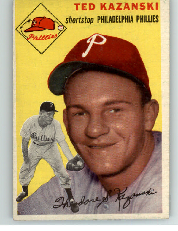 1954 Topps Baseball #078 Ted Kazanski Phillies EX-MT 360260
