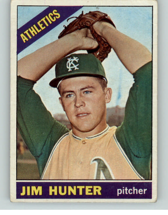 1966 Topps Baseball #036 Catfish Hunter A's VG-EX 362487