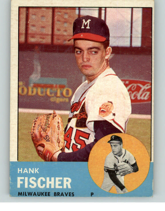 1963 Topps Baseball #554 Hank Fischer Braves EX 366461