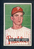 1951 Bowman Baseball #149 Bubba Church Phillies VG-EX 367011