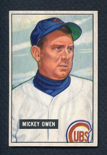 1951 Bowman Baseball #174 Mickey Owen Cubs EX-MT 367032