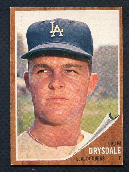 1962 Topps Baseball #340 Don Drysdale Dodgers EX-MT 368229