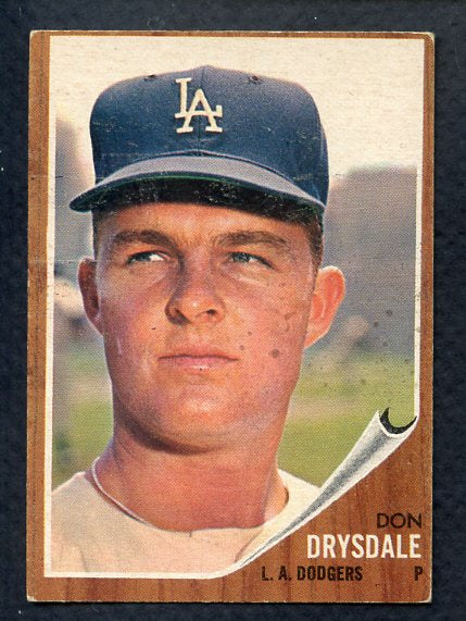1962 Topps Baseball #340 Don Drysdale Dodgers VG-EX 368231