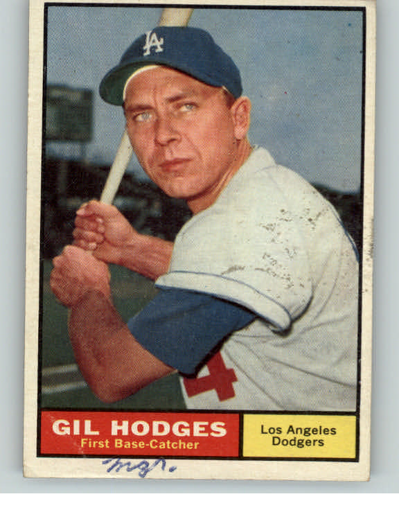 1961 Topps Baseball #460 Gil Hodges Dodgers Good Ink Front 368678