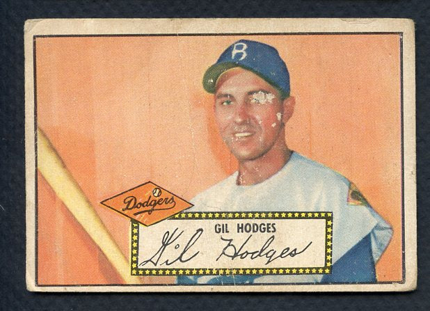 1952 Topps Baseball #036 Gil Hodges Dodgers FR-GD Red 369837