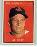 1961 Topps Baseball #474 Al Rosen MVP Indians EX 370471