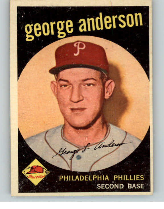 1959 Topps Baseball #338 Sparky Anderson Phillies EX 370525