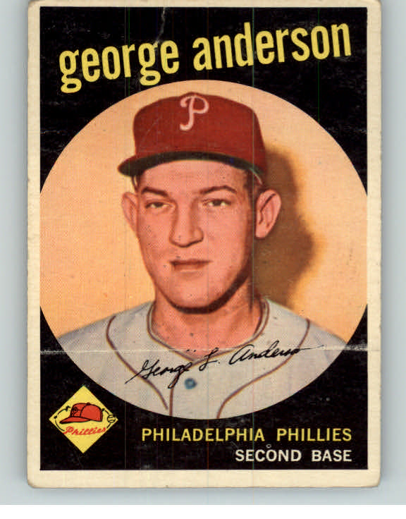 1959 Topps Baseball #338 Sparky Anderson Phillies GD-VG Ink Back 371194