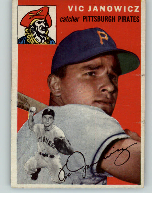 1954 Topps Baseball #016 Vic Janowicz Pirates EX 371687