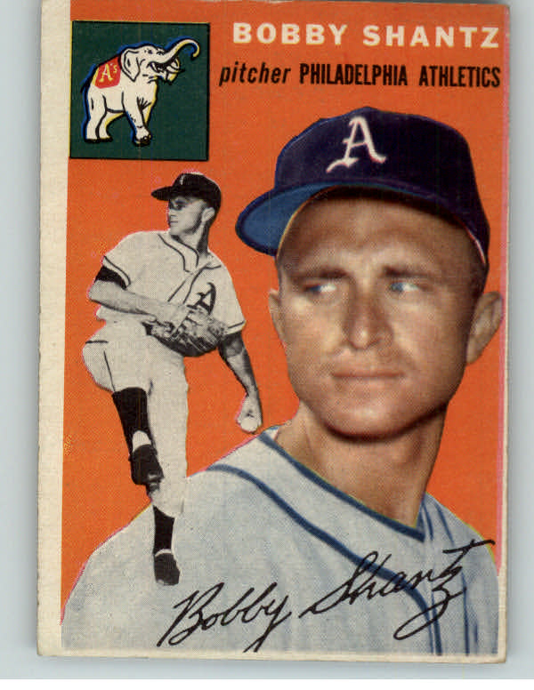 1954 Topps Baseball #021 Bobby Shantz A's VG-EX 371754