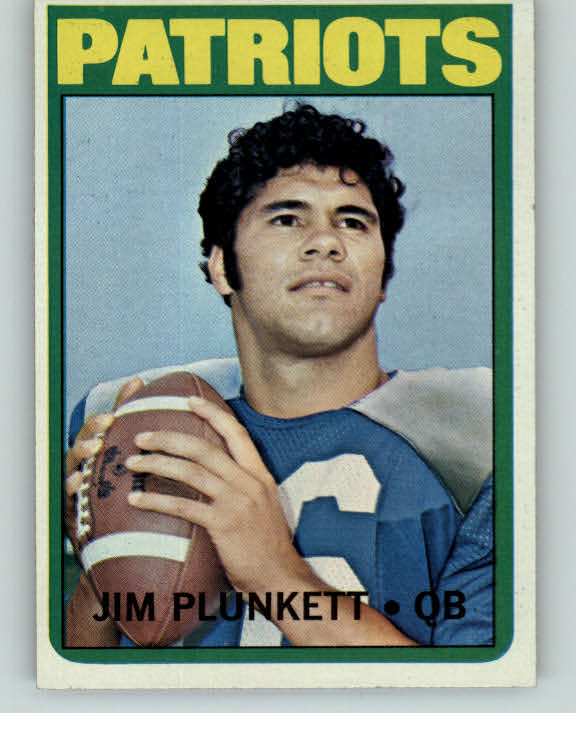 1972 Topps Football #065 Jim Plunkett Patriots EX 373244
