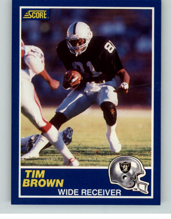 1989 Score #086 Tim Brown Raiders NR-MT 373477