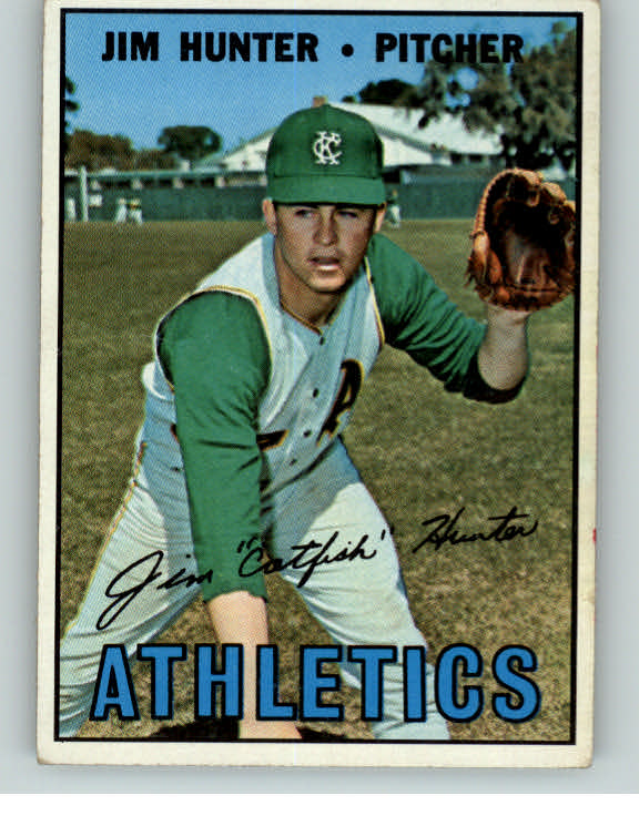 1967 Topps Baseball #369 Catfish Hunter A's EX-MT 373554