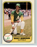 1981 Fleer Baseball #574 Rickey Henderson A's EX-MT 375586