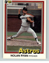 1981 Donruss Baseball #260 Nolan Ryan Astros EX-MT 375680