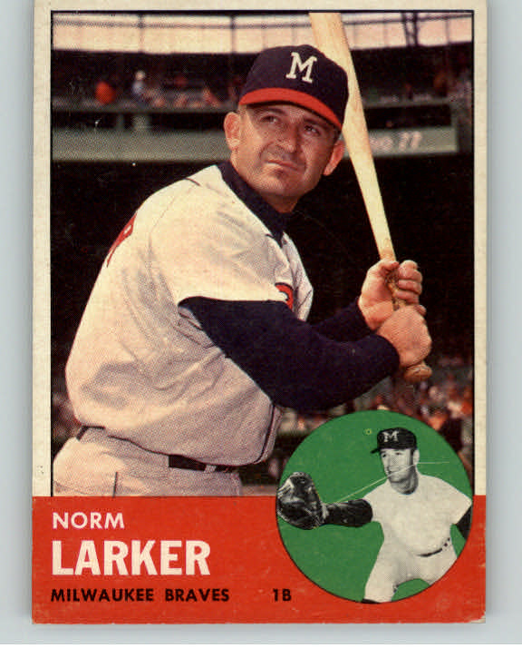 1963 Topps Baseball #536 Norm Larker Braves EX 377746