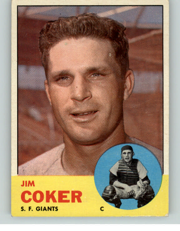 1963 Topps Baseball #456 Jim Coker Giants VG-EX 377836