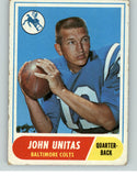 1968 Topps Football #100 John Unitas Colts GD-VG 379952