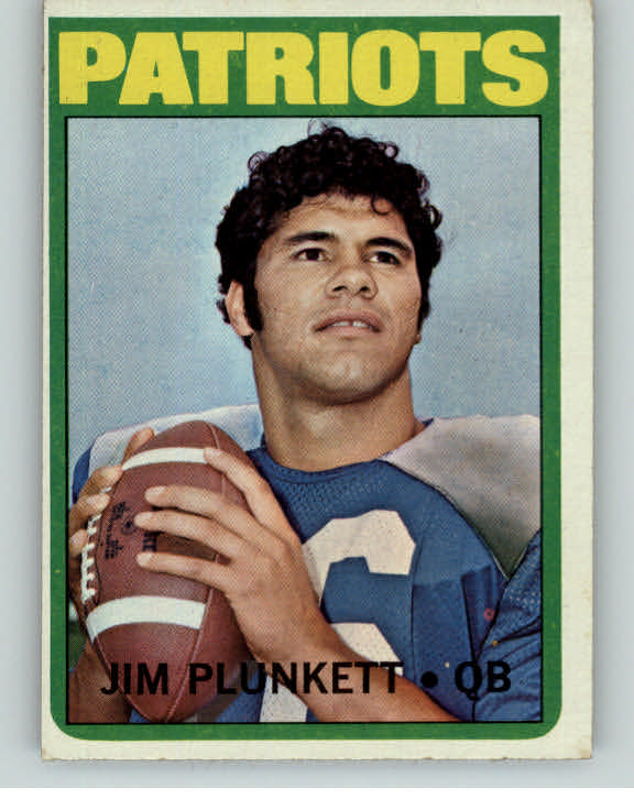 1972 Topps Football #065 Jim Plunkett Patriots EX 379977