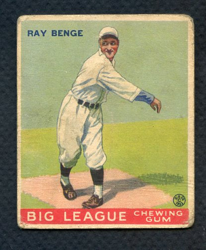 1933 Goudey #141 Ray Benge Dodgers VG-EX 381222