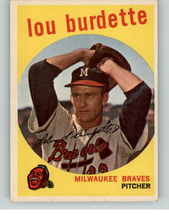 1959 Topps Baseball #440 Lou Burdette Braves EX-MT 382353