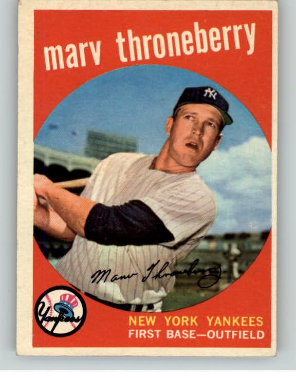 1959 Topps Baseball #326 Marv Throneberry Yankees EX-MT 382387
