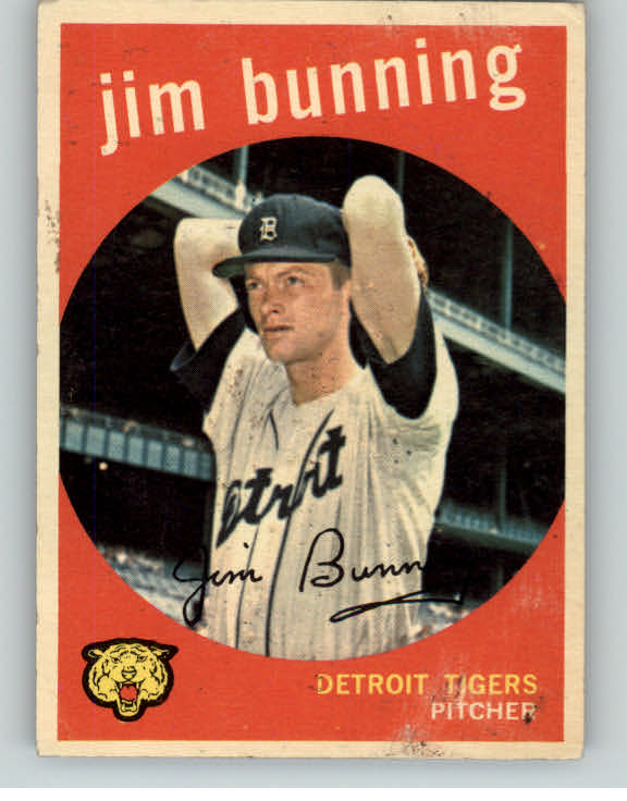 1959 Topps Baseball #149 Jim Bunning Tigers EX 382389