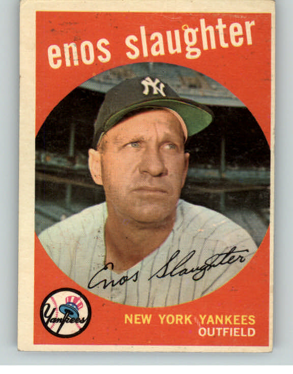 1959 Topps Baseball #155 Enos Slaughter Yankees EX 382393