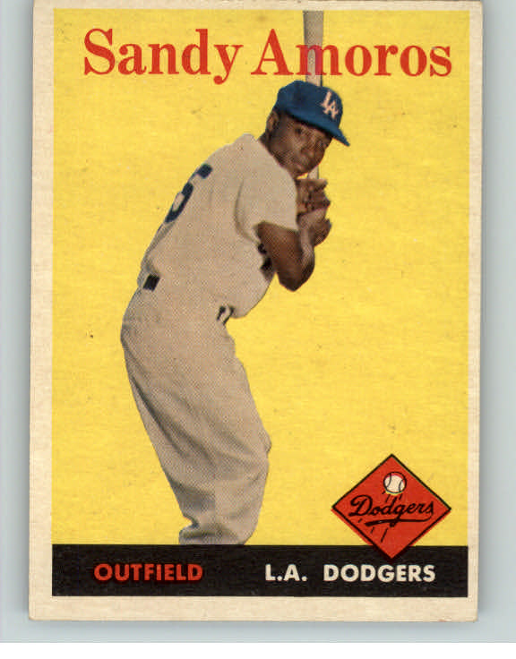 1958 Topps Baseball #093 Sandy Amoros Dodgers EX-MT 382463