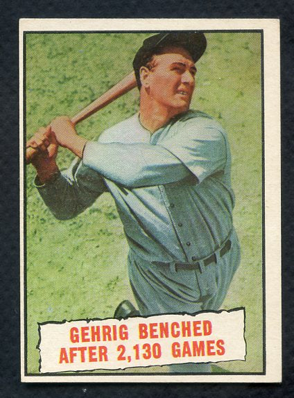 1961 Topps Baseball #405 Lou Gehrig Yankees EX-MT 382504