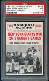 1961 Nu Card Scoops #456 Rube Benton Giants PSA 7 NM 384012