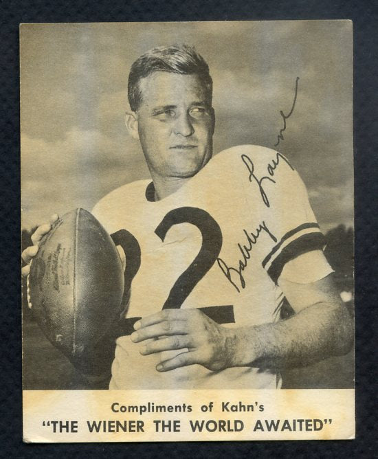 1961 Kahns Football Bobby Layne Steelers EX-MT 384045