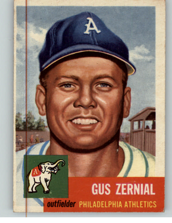 1953 Topps Baseball #042 Gus Zernial A's EX 384213