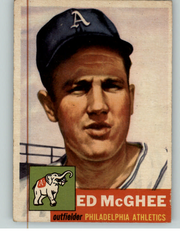 1953 Topps Baseball #195 Ed McGhee A's EX 384225
