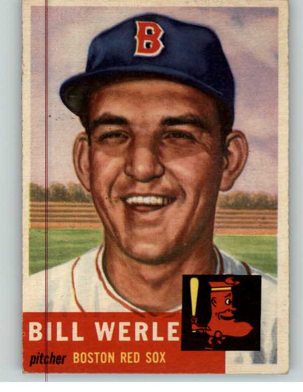 1953 Topps Baseball #170 Bill Werle Red Sox EX 384239